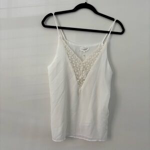 Express White Lace Detail Camisole